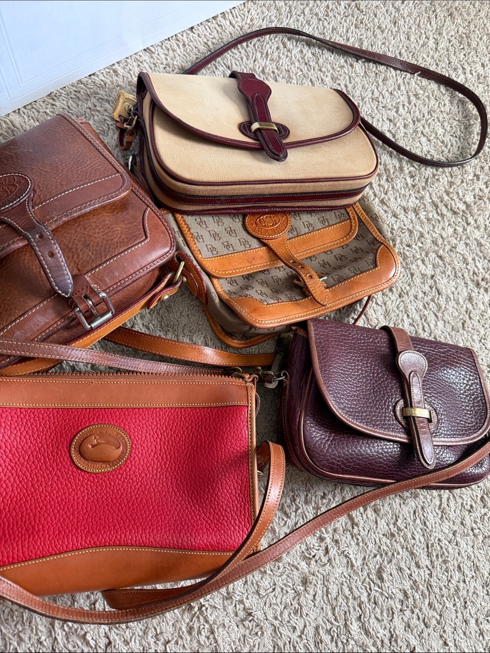 Dooney & Bourke Burgundy Vintage Crossbody Bag Collection